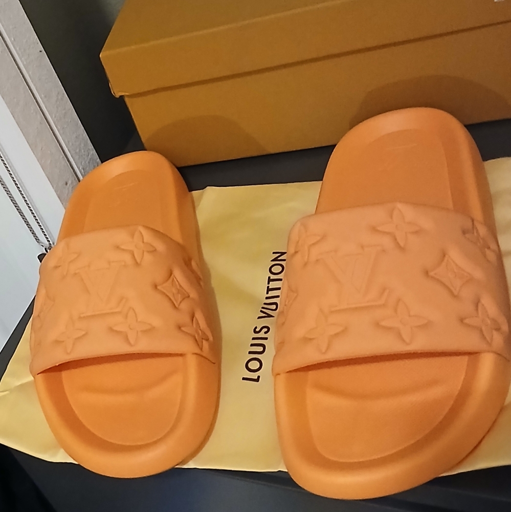 Louis Vuitton Orange Sandals Modern Leisure
